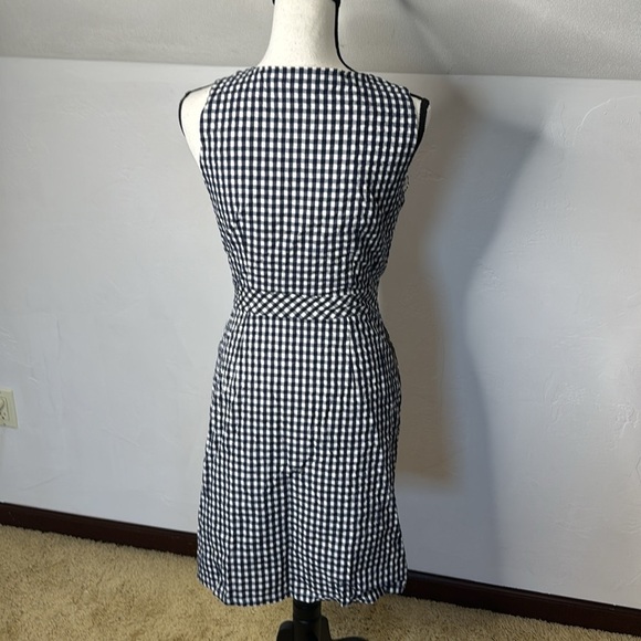 J. Crew NWT Navy White Checkered Tank Dress Size 2 - Picture 6 of 10